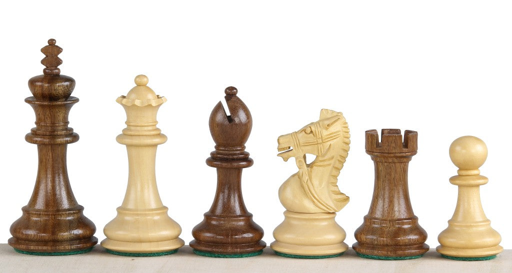 Scacchi Staunton KING'S BRIDAL in legno di acacia/bosso (Re 8,9 cm)