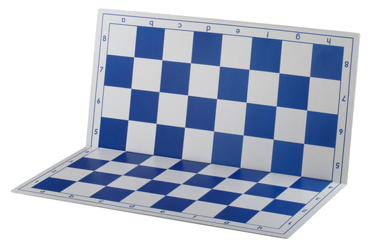 Scacchiera pieghevole in plastica 4+, bianca e blu